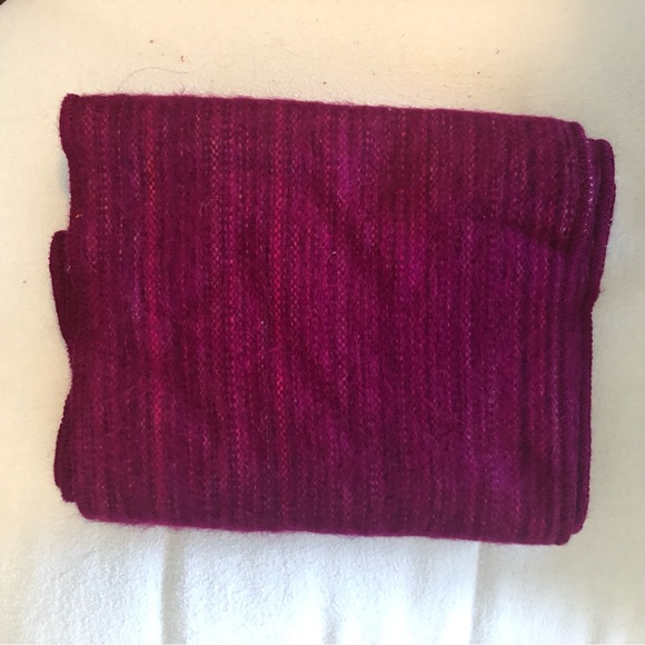 Magenta Wool Infinity Scarf - Picture 6 of 7